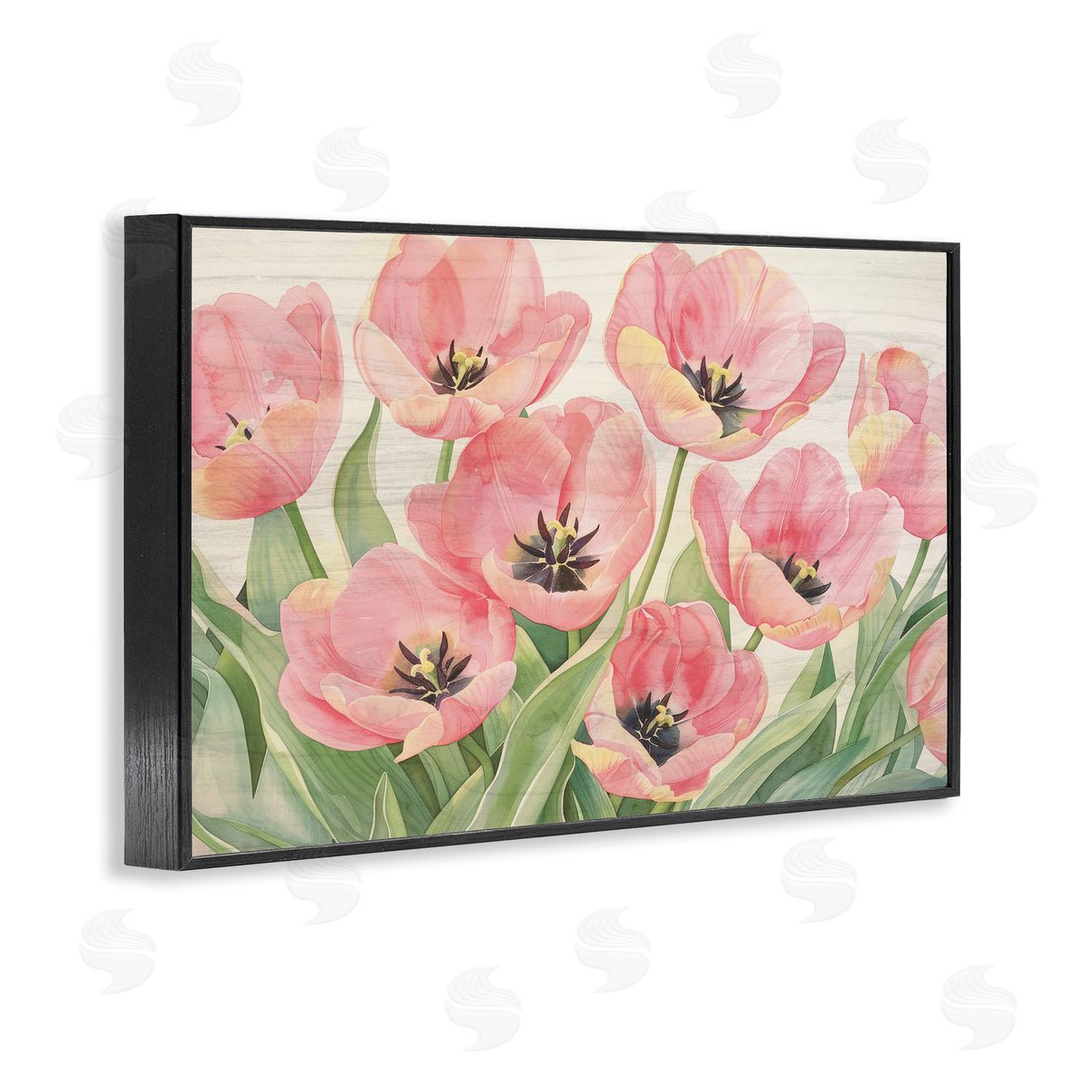 Maya Blooms Shabby Chic Poppy Garden Canvas Wall Art Print