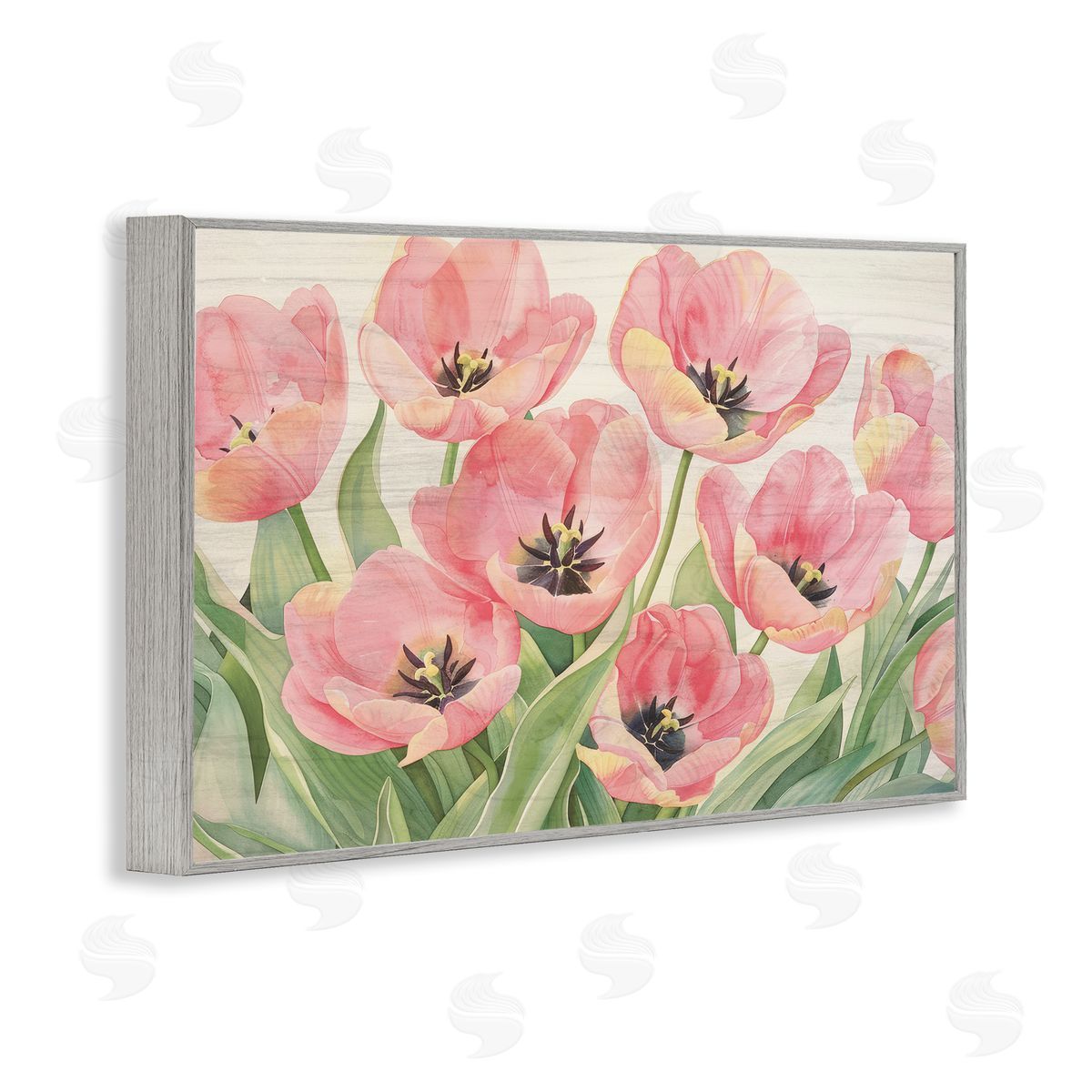 Maya Blooms Shabby Chic Poppy Garden Canvas Wall Art Print