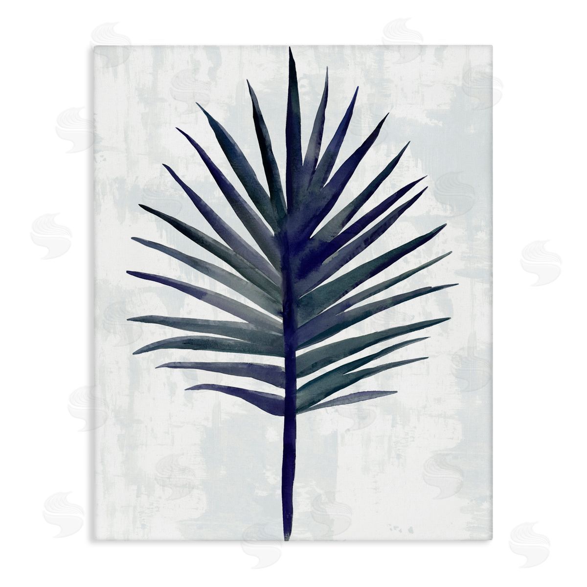 Christie Adams Navy Blue Fan Palm Canvas Wall Art Print
