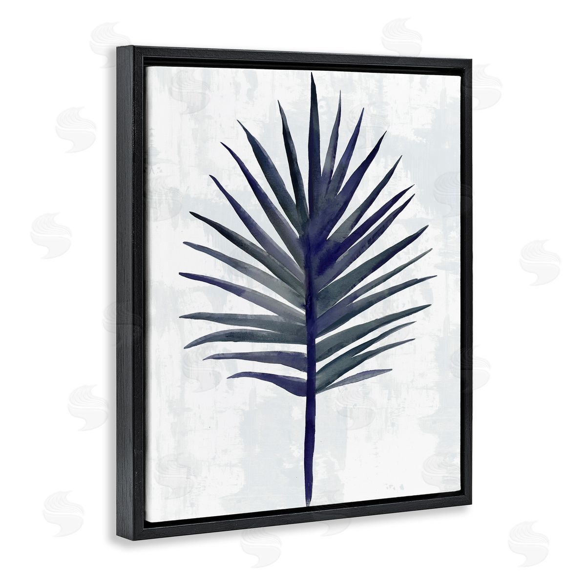 Christie Adams Navy Blue Fan Palm Canvas Wall Art Print