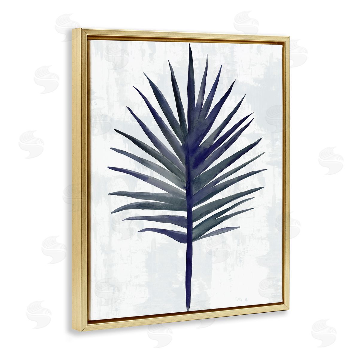 Christie Adams Navy Blue Fan Palm Canvas Wall Art Print