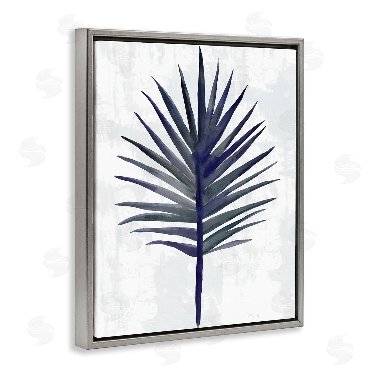 Christie Adams Navy Blue Fan Palm Canvas Wall Art Print