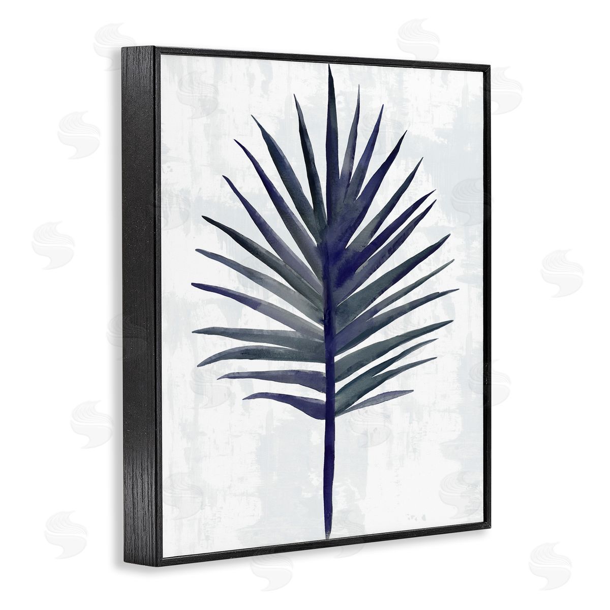 Christie Adams Navy Blue Fan Palm Canvas Wall Art Print