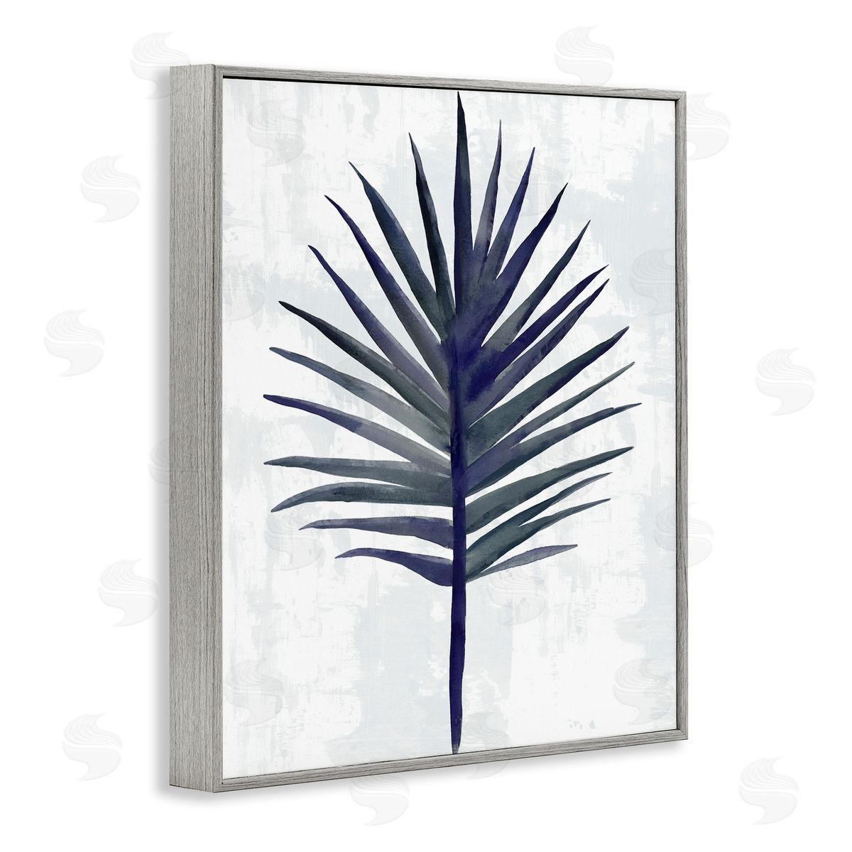 Christie Adams Navy Blue Fan Palm Canvas Wall Art Print