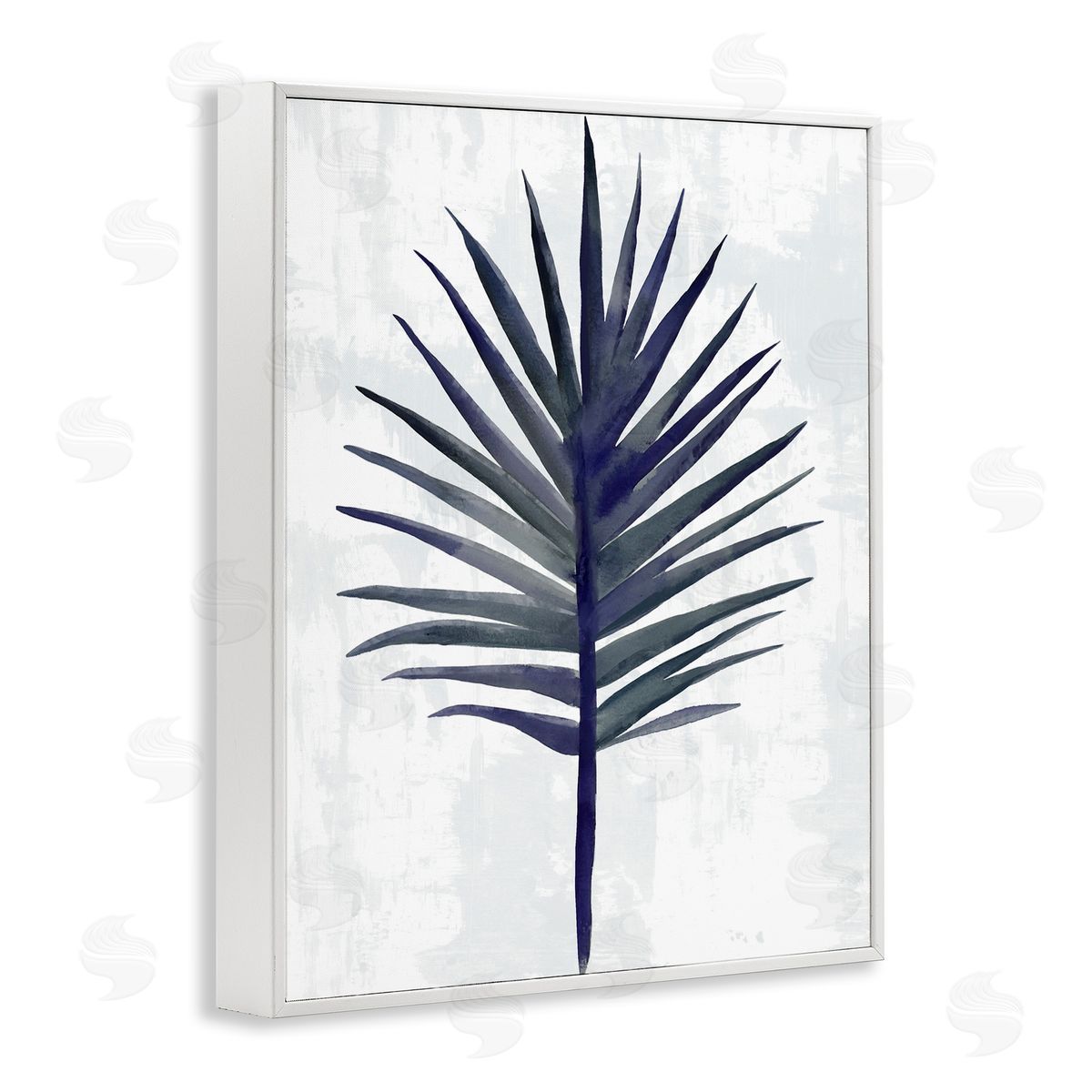 Christie Adams Navy Blue Fan Palm Canvas Wall Art Print
