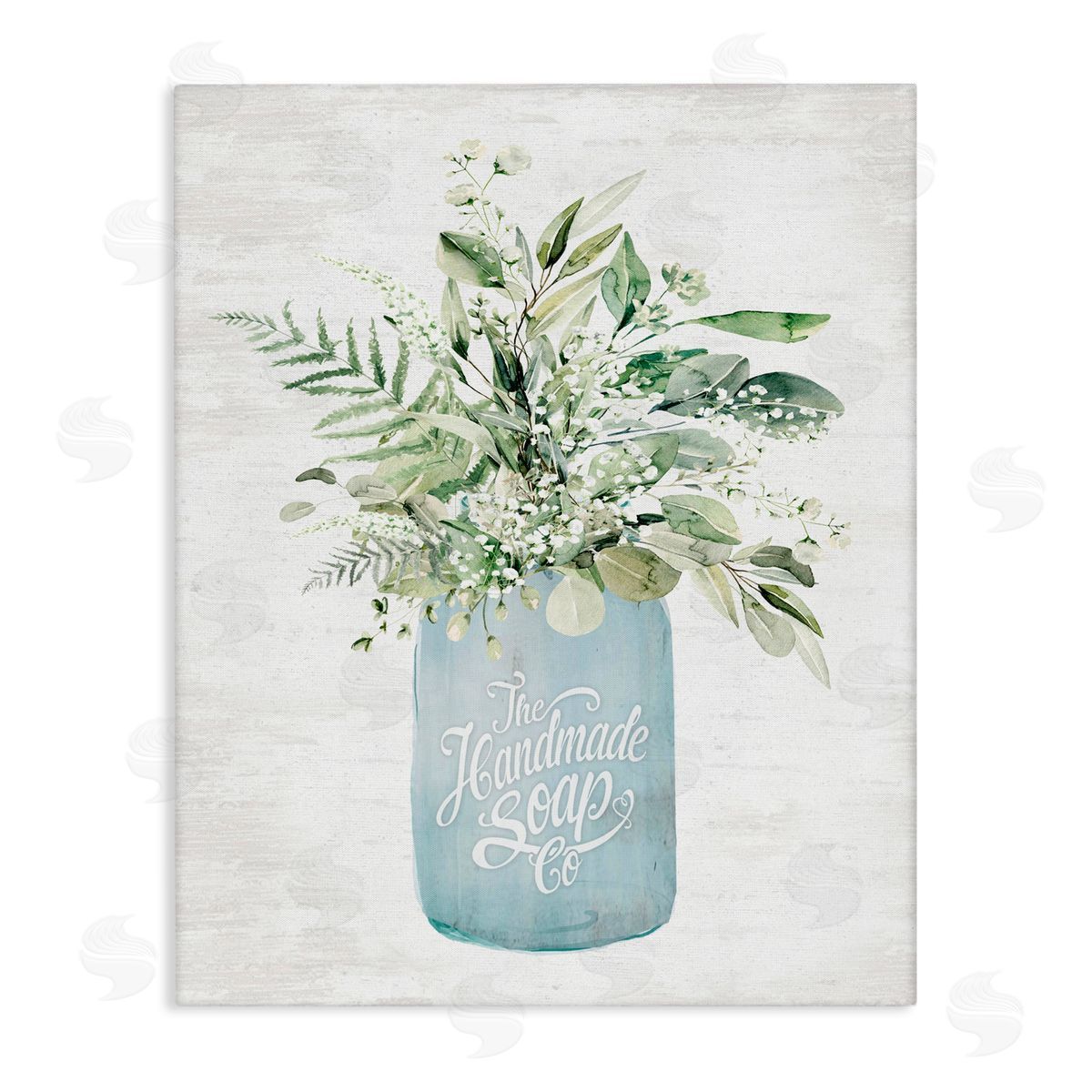 Lettered and Lined Antique Handmade Bath Soap Canvas Wall Art Print