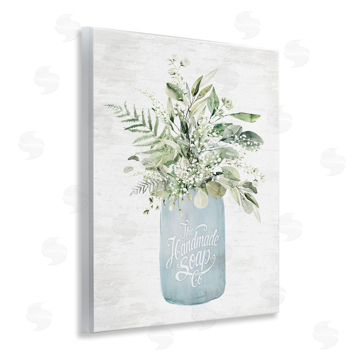 Lettered and Lined Antique Handmade Bath Soap Canvas Wall Art Print