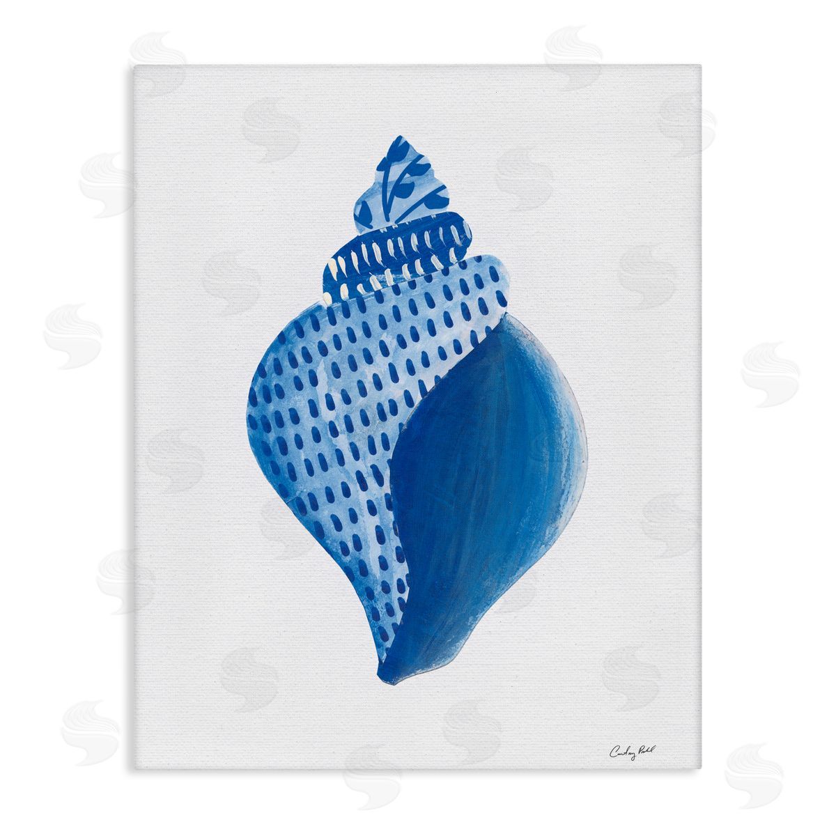 Courtney Prahl Chinoiserie Conch Shell Canvas Wall Art Print