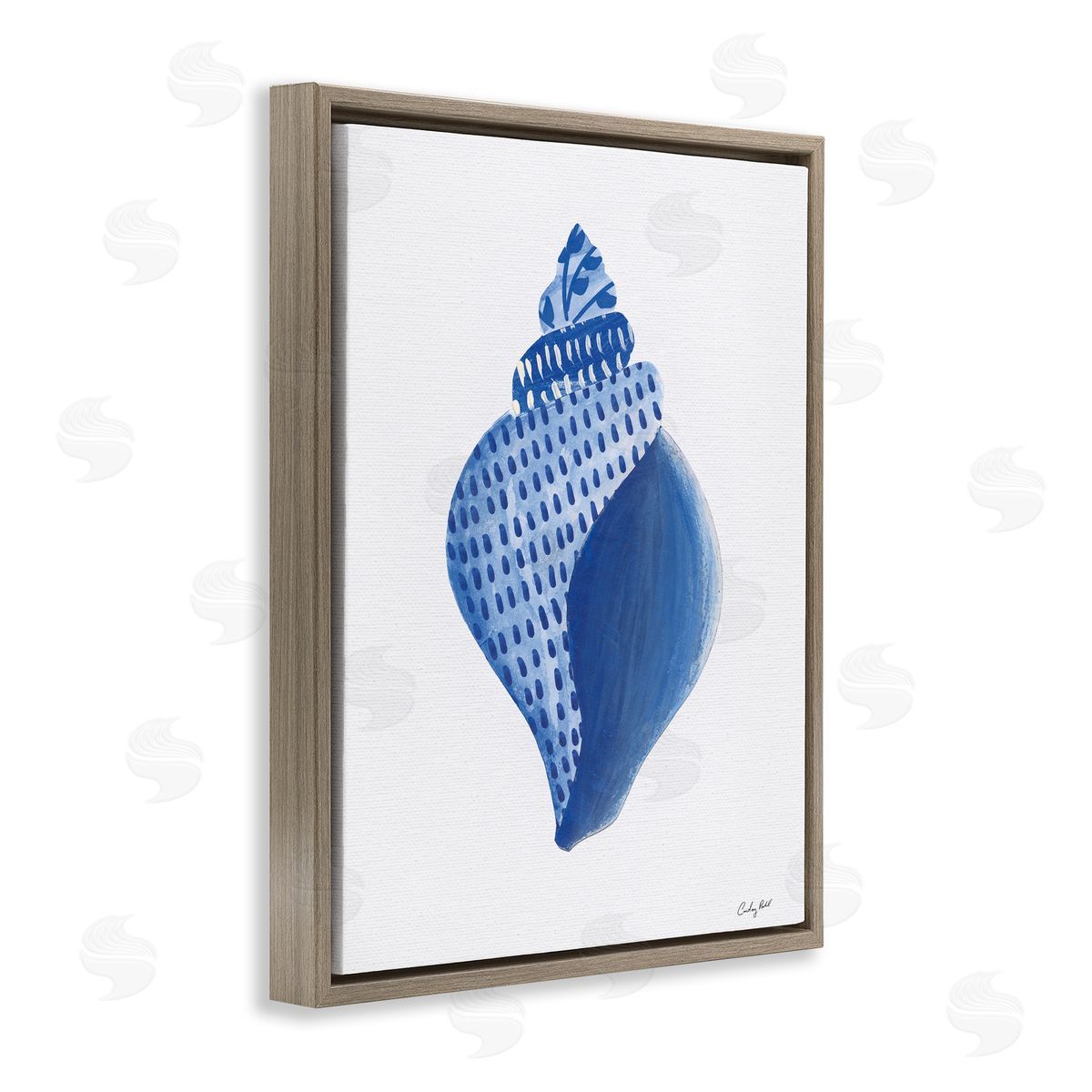 Courtney Prahl Chinoiserie Conch Shell Canvas Wall Art Print