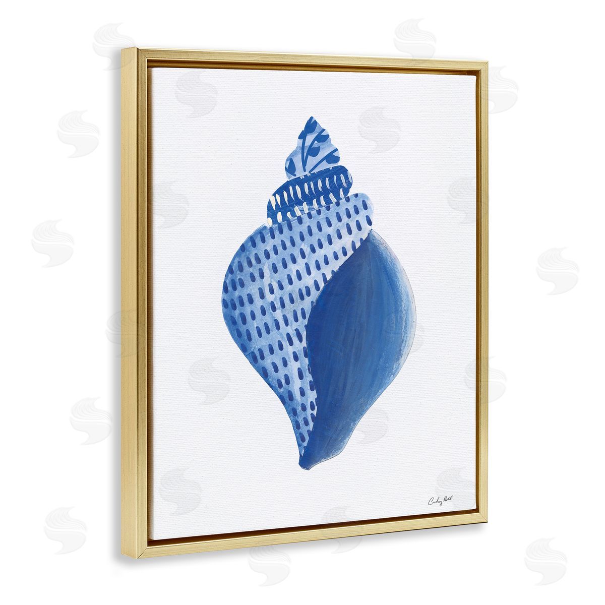Courtney Prahl Chinoiserie Conch Shell Canvas Wall Art Print