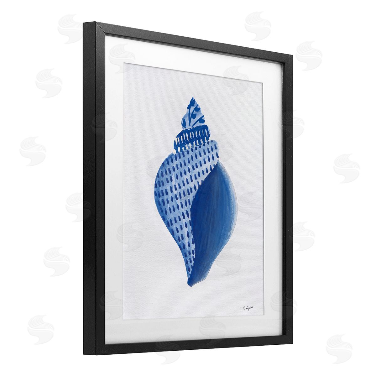 Courtney Prahl Chinoiserie Conch Shell Canvas Wall Art Print