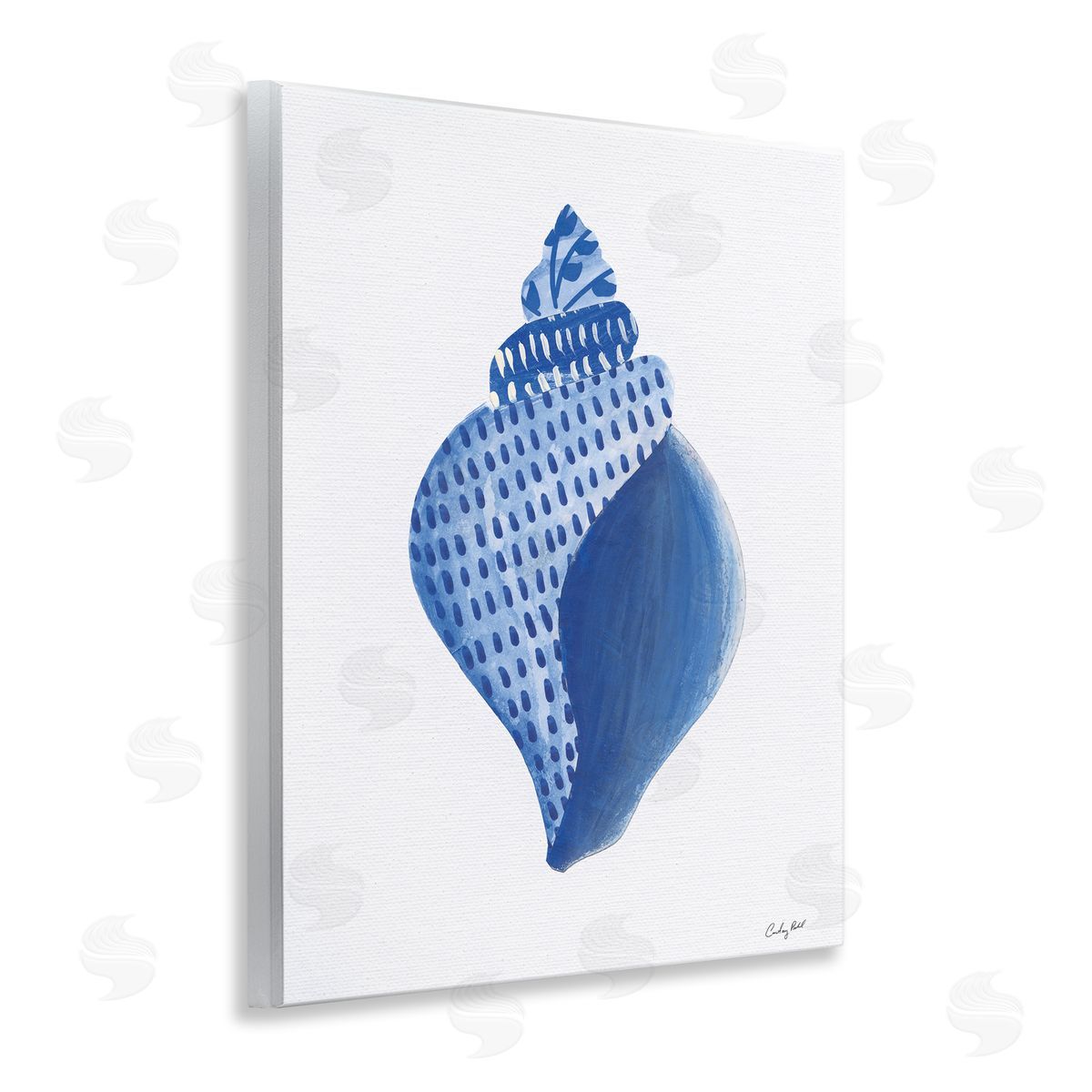 Courtney Prahl Chinoiserie Conch Shell Canvas Wall Art Print