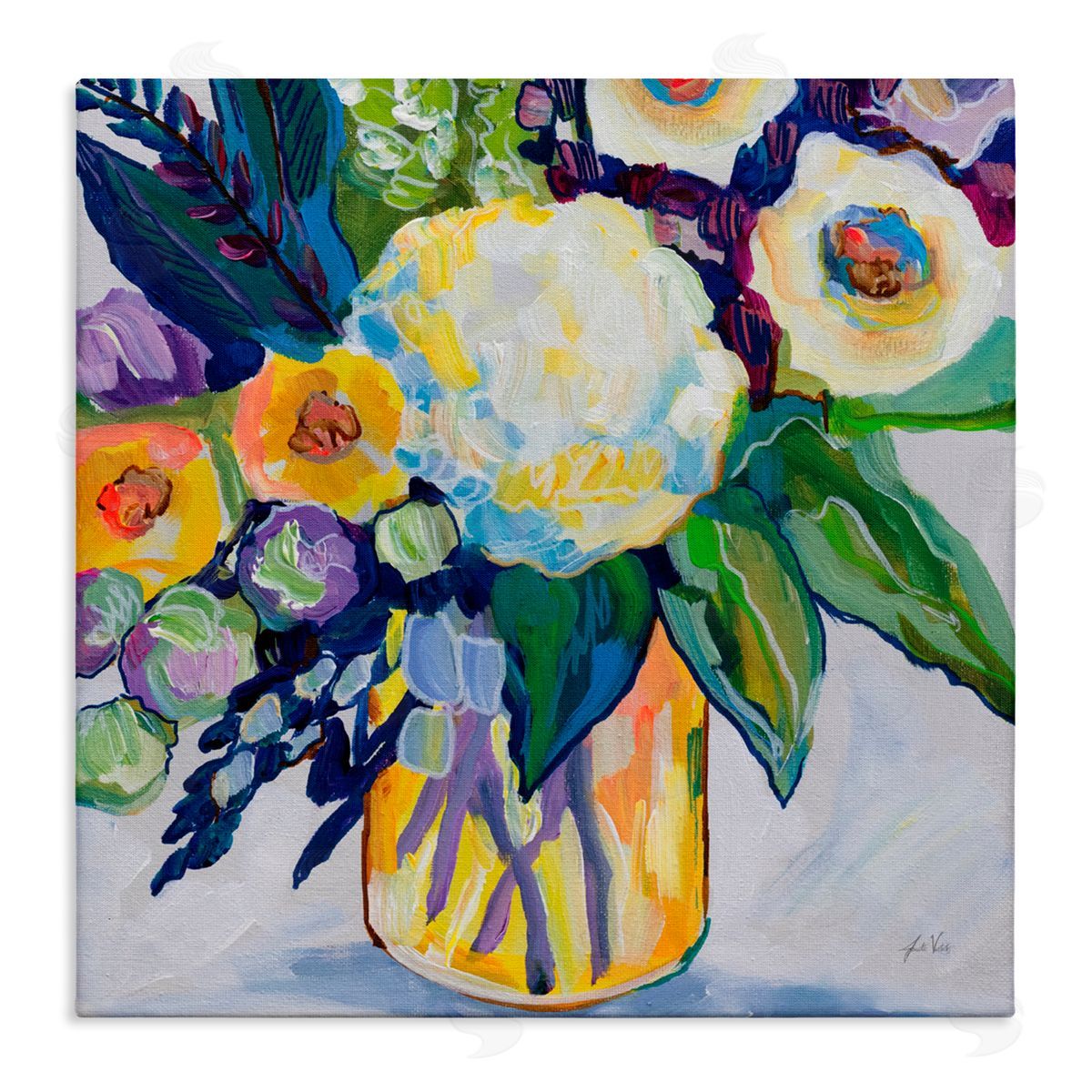 Jeanette Vertentes My Flame Abstract Bouquet Canvas Wall Art Print