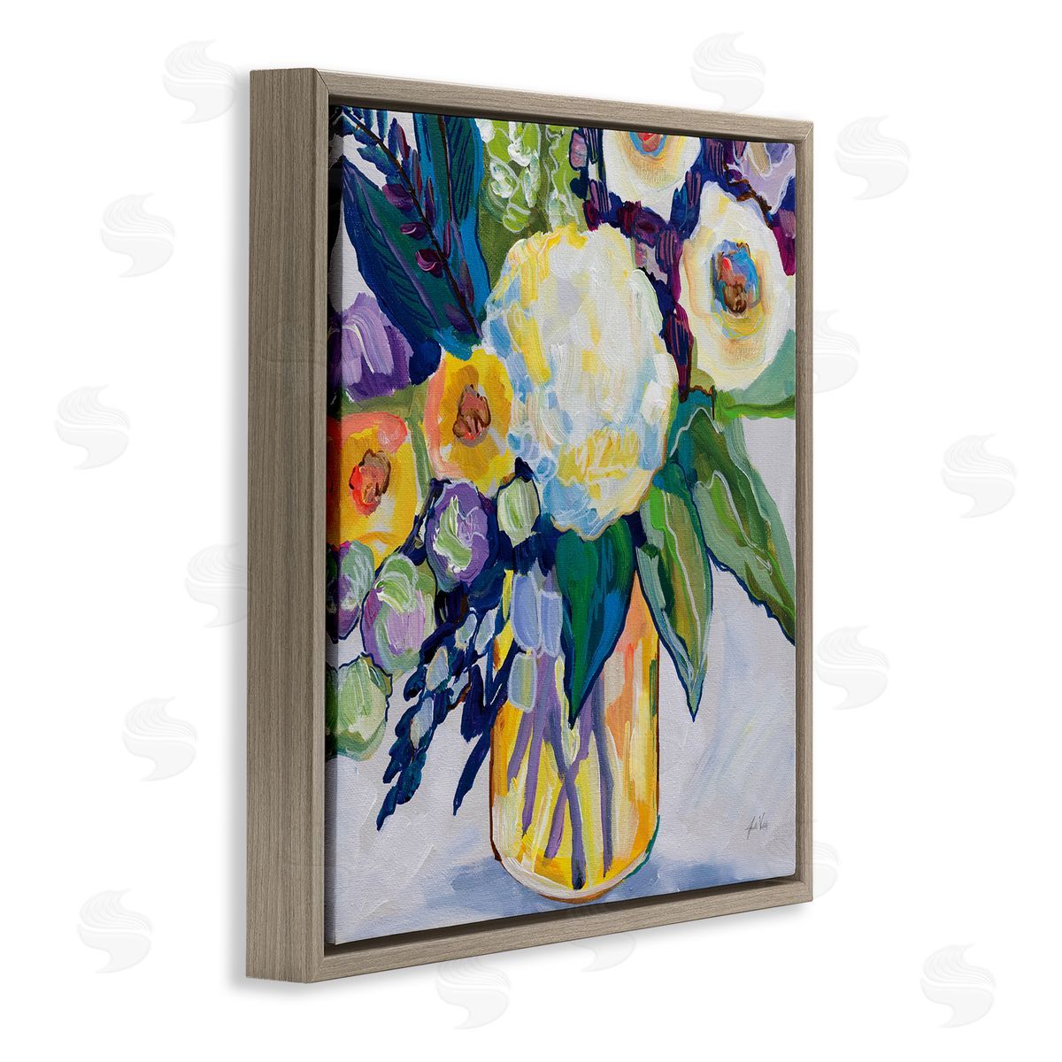 Jeanette Vertentes My Flame Abstract Bouquet Canvas Wall Art Print