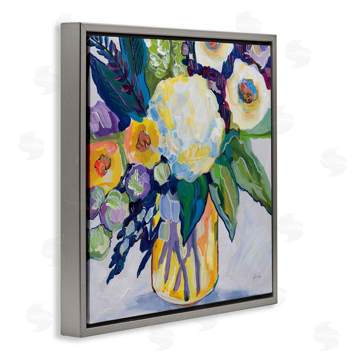 Jeanette Vertentes My Flame Abstract Bouquet Canvas Wall Art Print