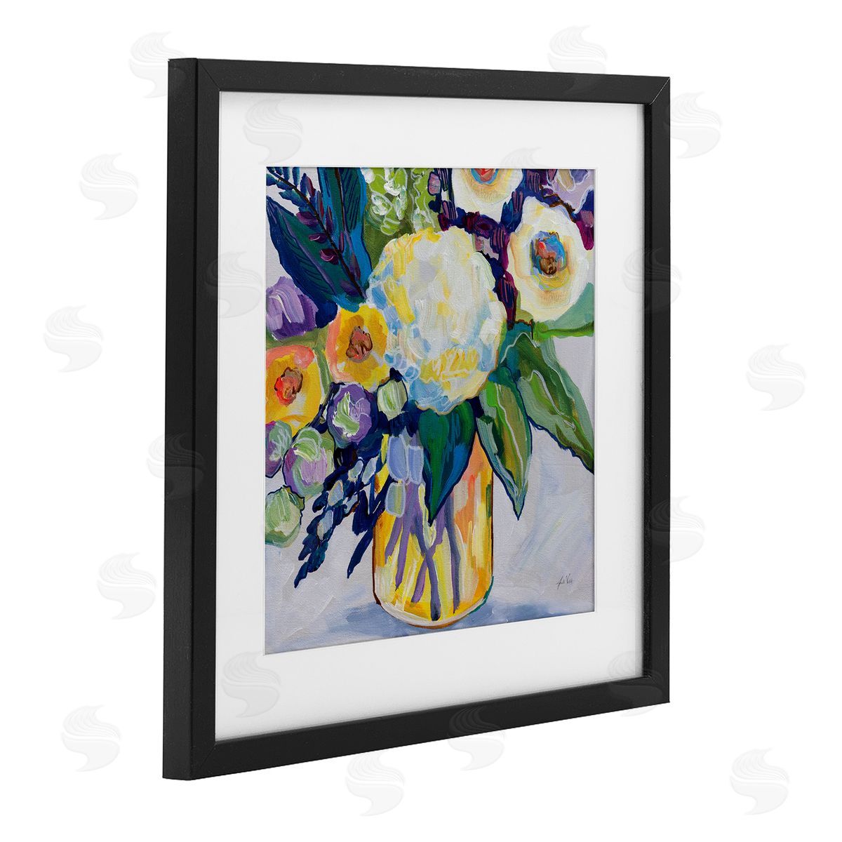Jeanette Vertentes My Flame Abstract Bouquet Canvas Wall Art Print