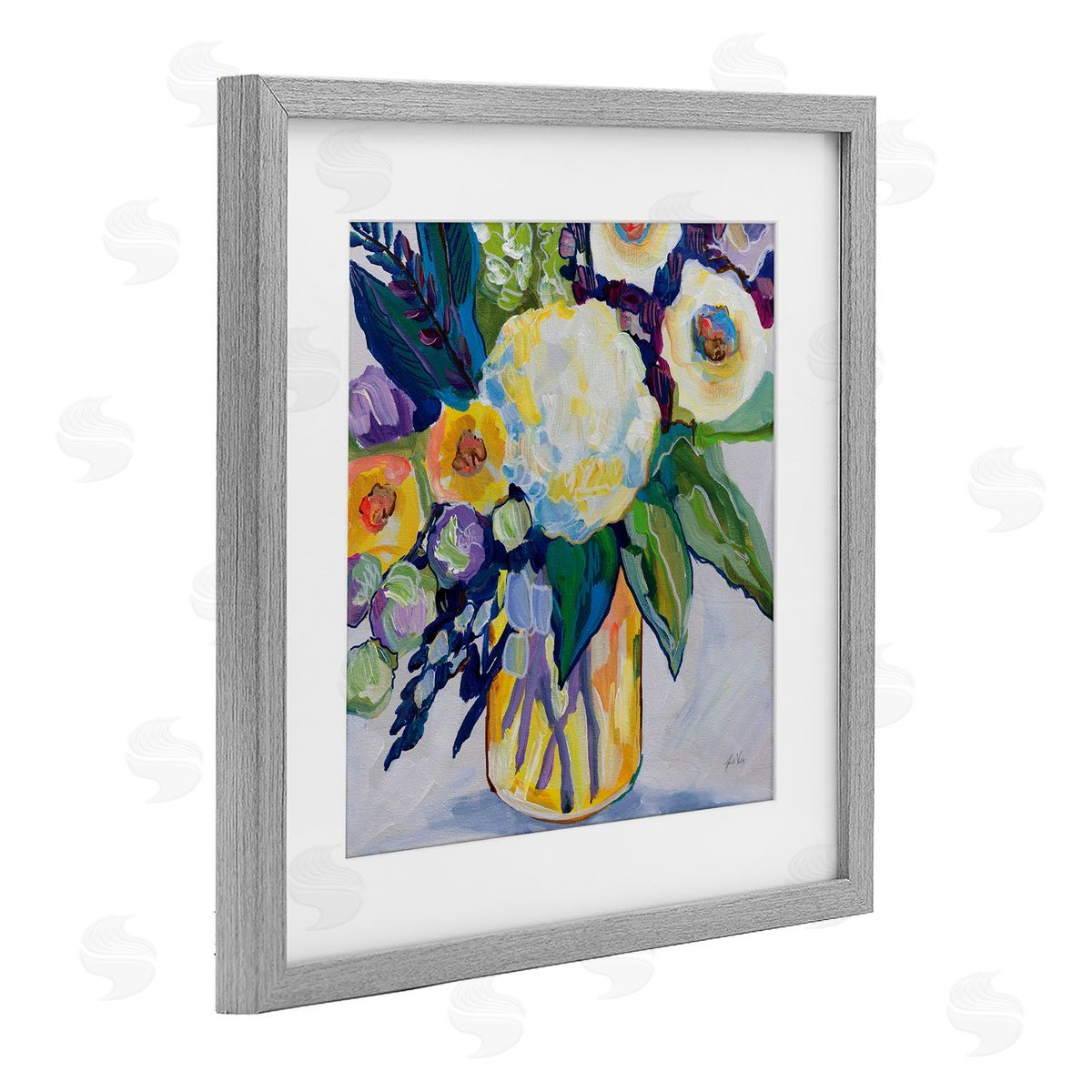 Jeanette Vertentes My Flame Abstract Bouquet Canvas Wall Art Print