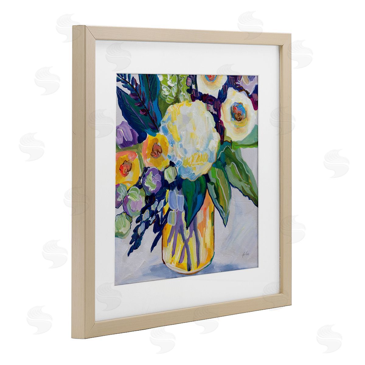 Jeanette Vertentes My Flame Abstract Bouquet Canvas Wall Art Print