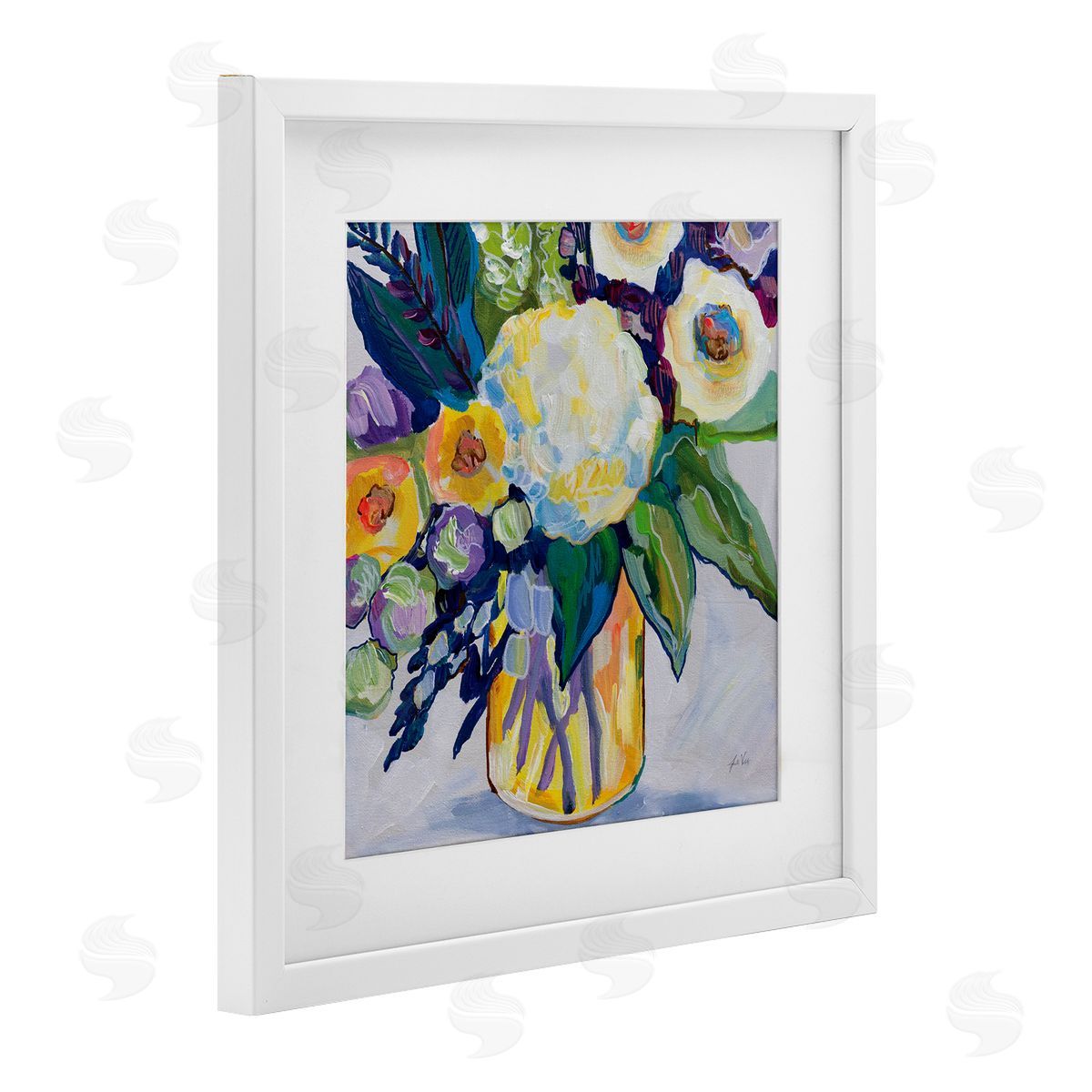 Jeanette Vertentes My Flame Abstract Bouquet Canvas Wall Art Print