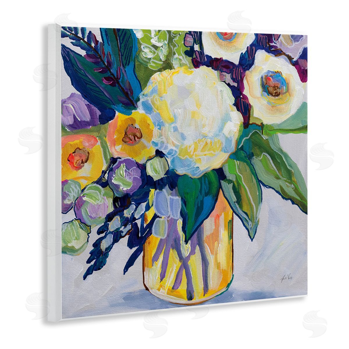 Jeanette Vertentes My Flame Abstract Bouquet Canvas Wall Art Print