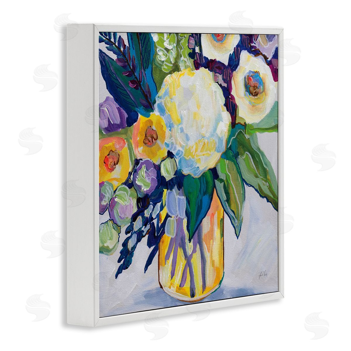 Jeanette Vertentes My Flame Abstract Bouquet Canvas Wall Art Print