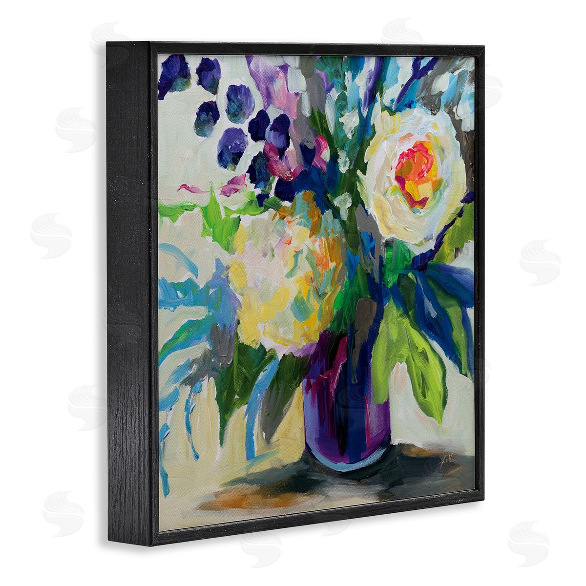 Jeanette Vertentes Amethyst Flower Bouquet Canvas Wall Art Print