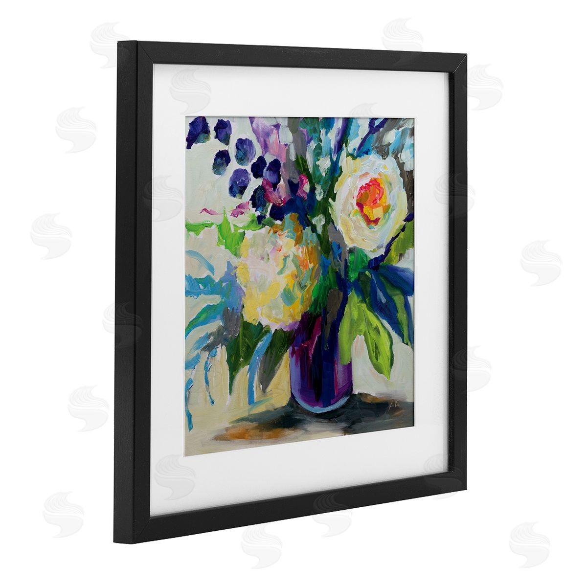 Jeanette Vertentes Amethyst Flower Bouquet Canvas Wall Art Print