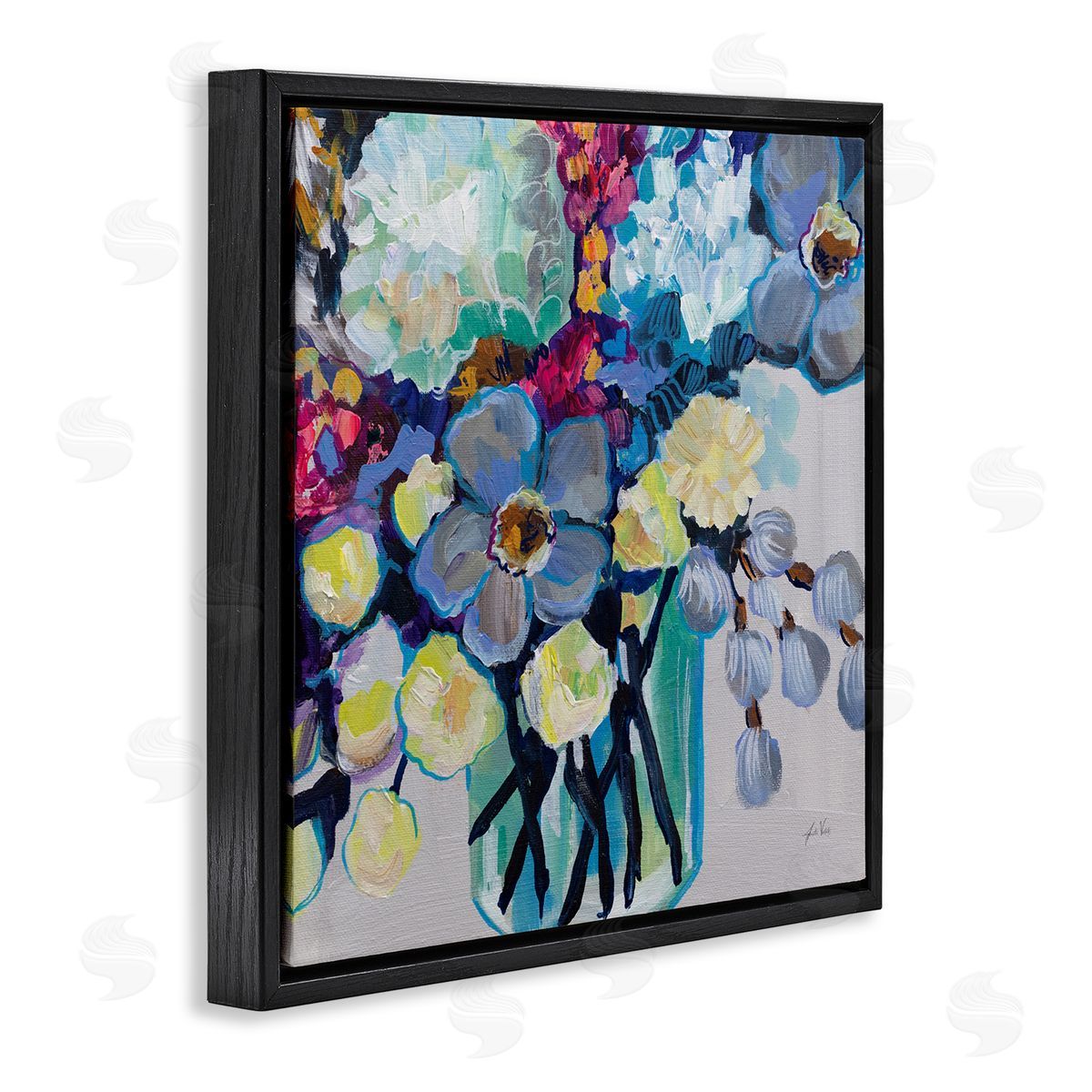 Jeanette Vertentes Affectionate Flower Bouquet Canvas Wall Art Print