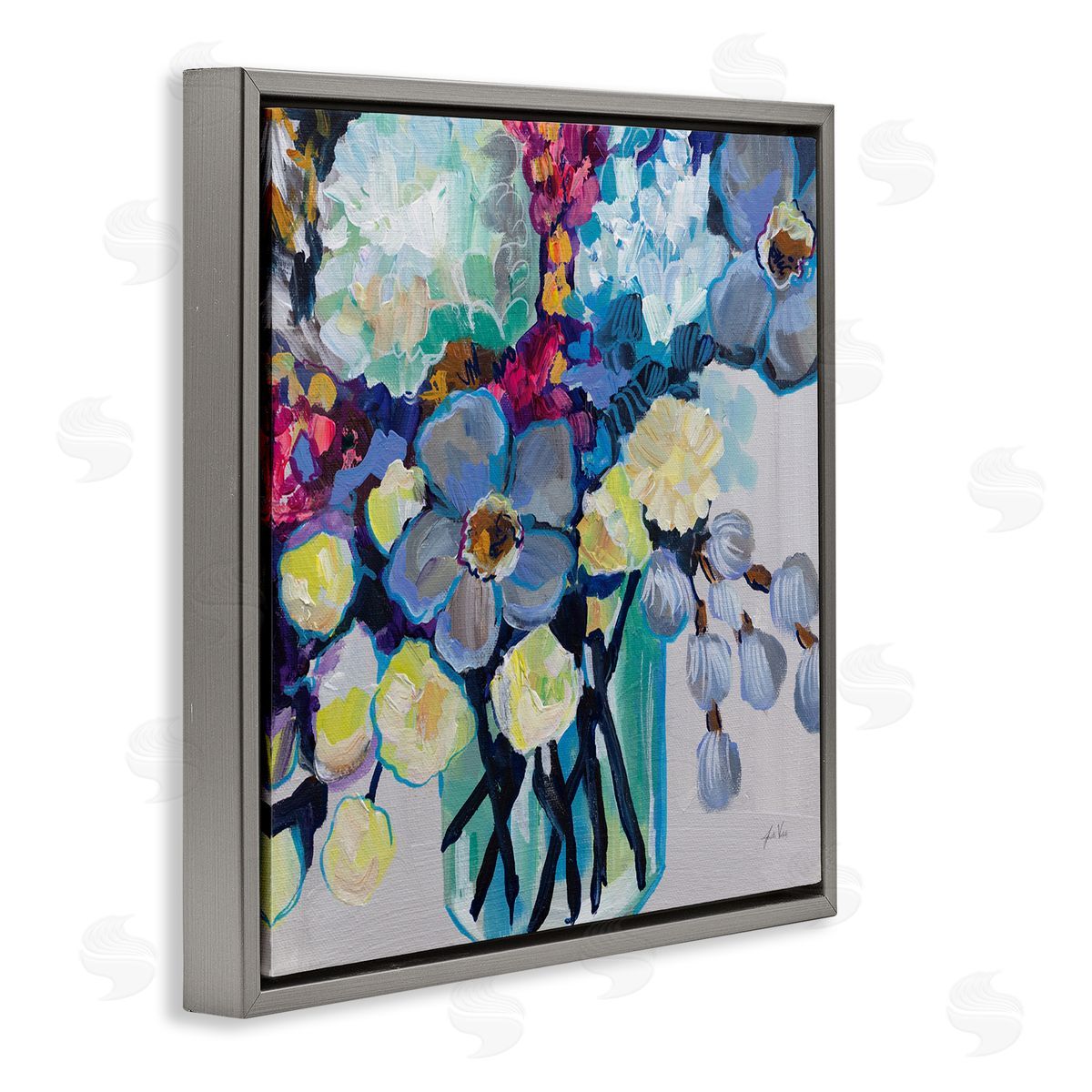 Jeanette Vertentes Affectionate Flower Bouquet Canvas Wall Art Print