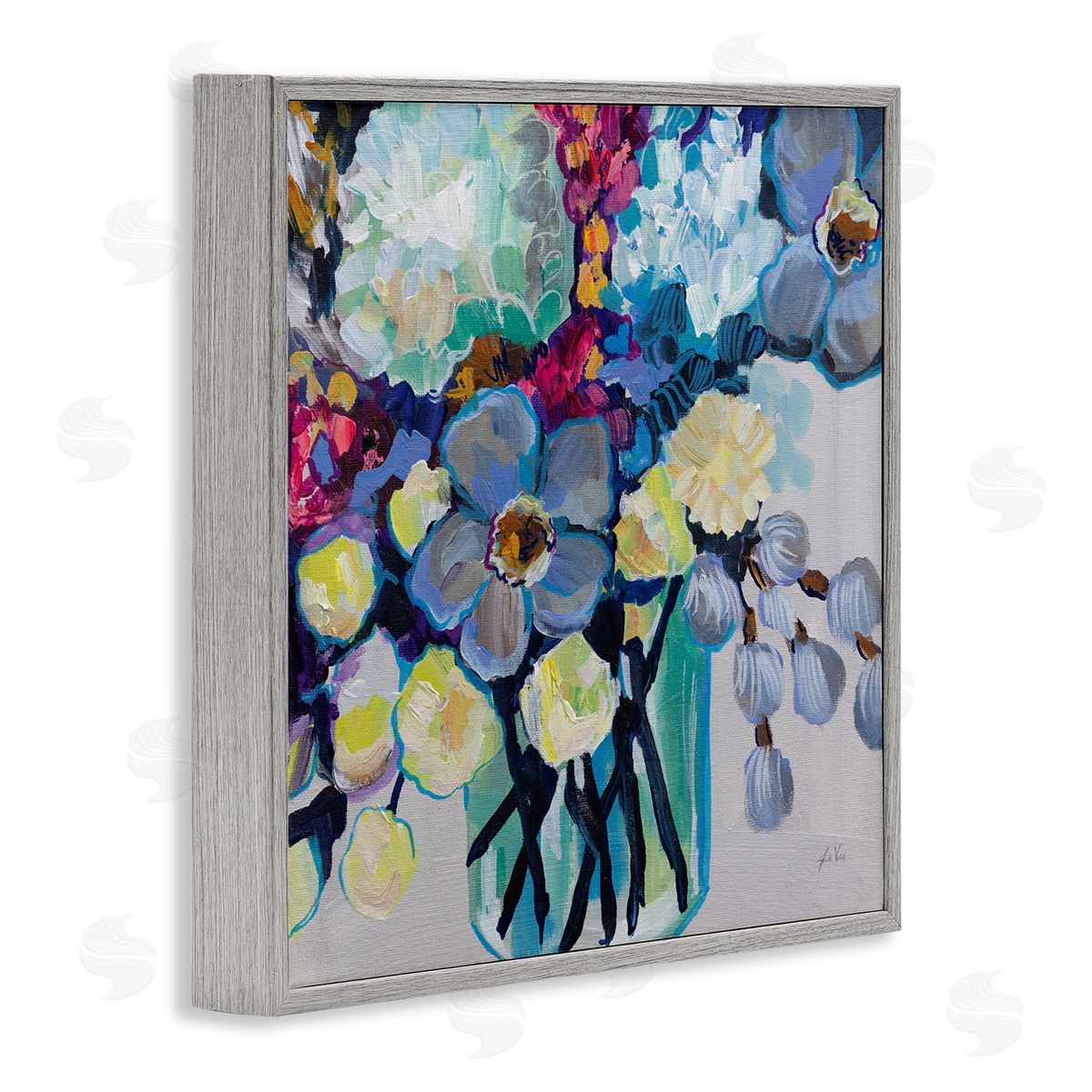 Jeanette Vertentes Affectionate Flower Bouquet Canvas Wall Art Print