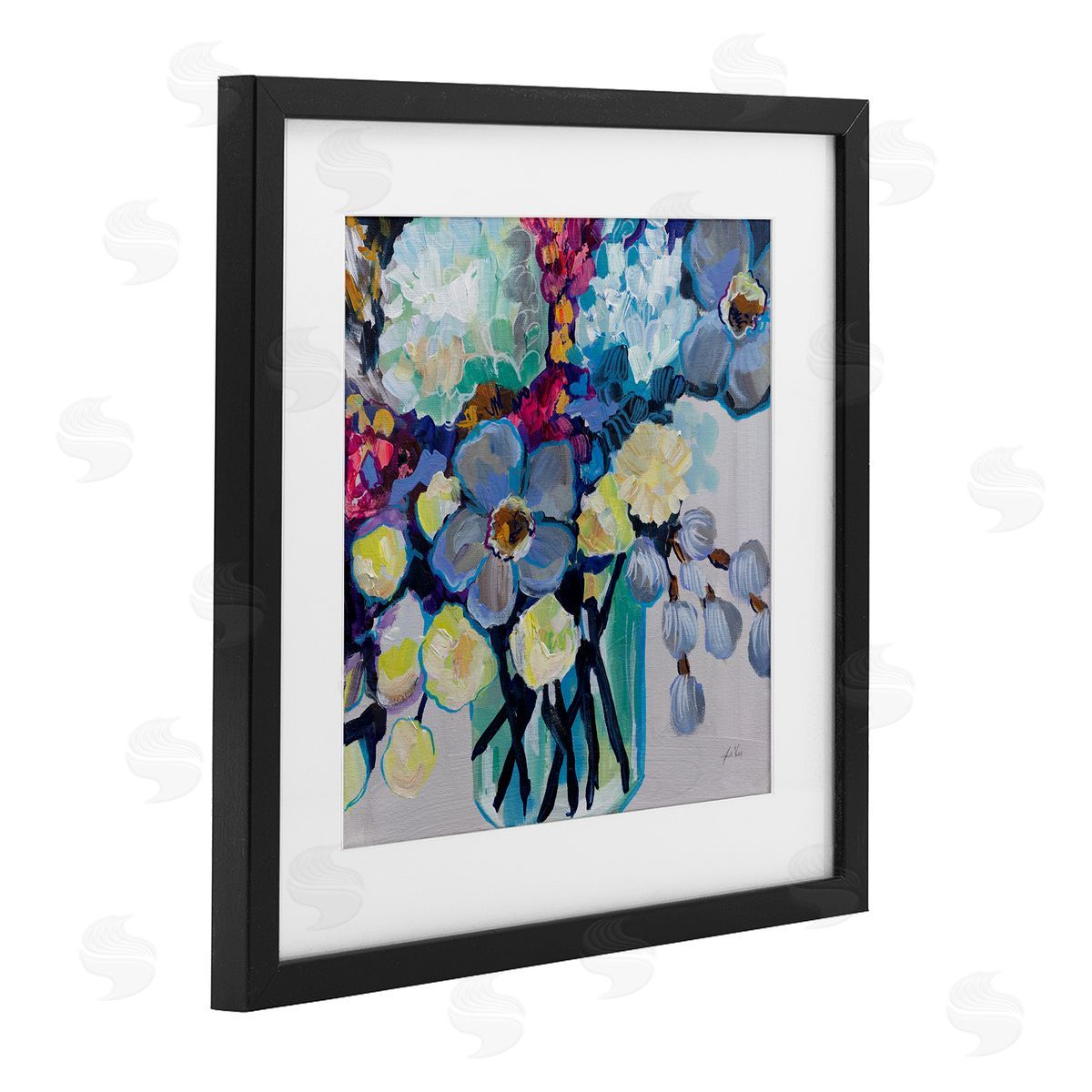 Jeanette Vertentes Affectionate Flower Bouquet Canvas Wall Art Print