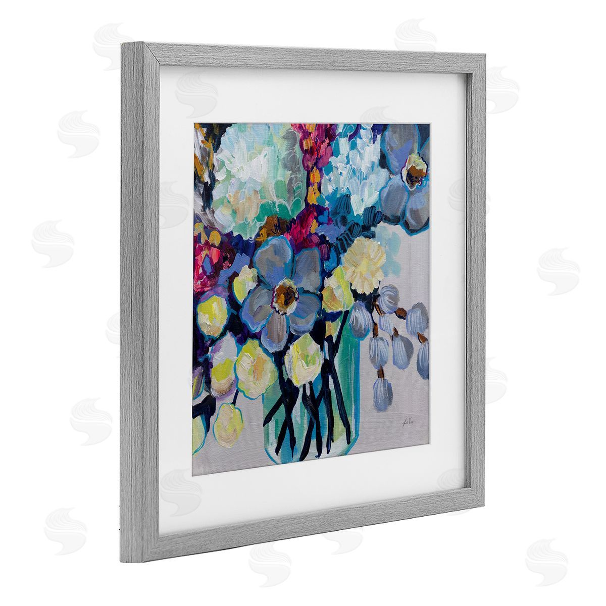Jeanette Vertentes Affectionate Flower Bouquet Canvas Wall Art Print