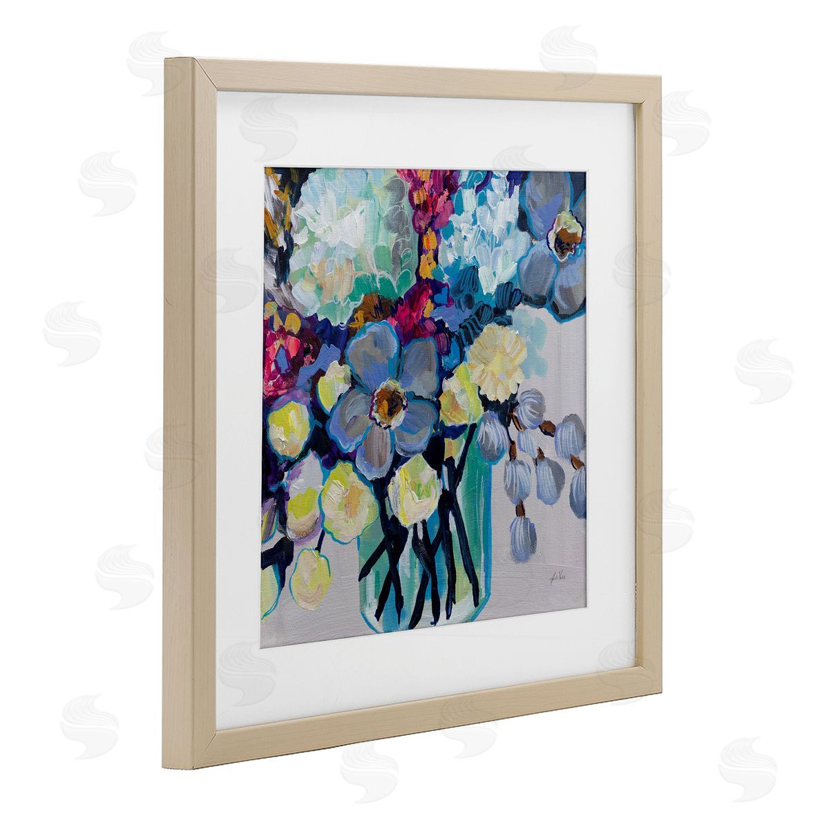 Jeanette Vertentes Affectionate Flower Bouquet Canvas Wall Art Print