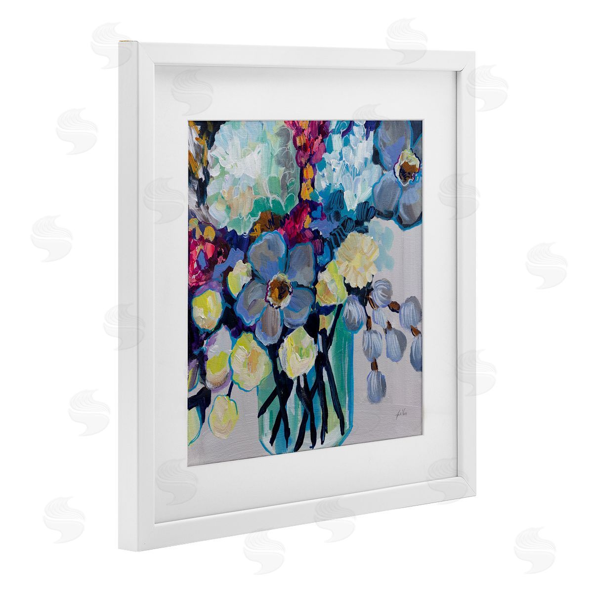 Jeanette Vertentes Affectionate Flower Bouquet Canvas Wall Art Print