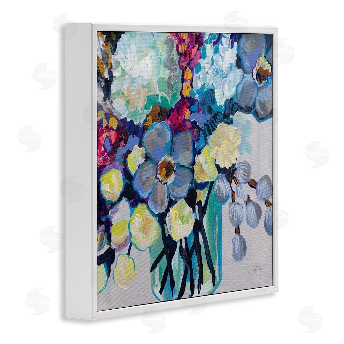 Jeanette Vertentes Affectionate Flower Bouquet Canvas Wall Art Print