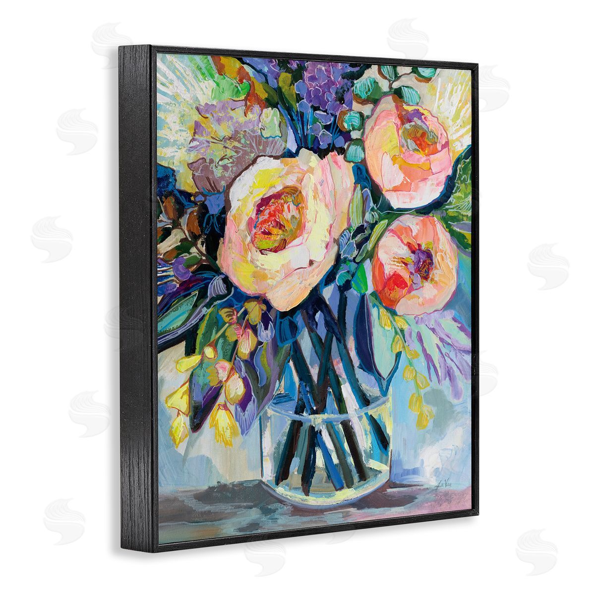 Jeanette Vertentes Enraptured Blossoms Bouquet Canvas Wall Art Print