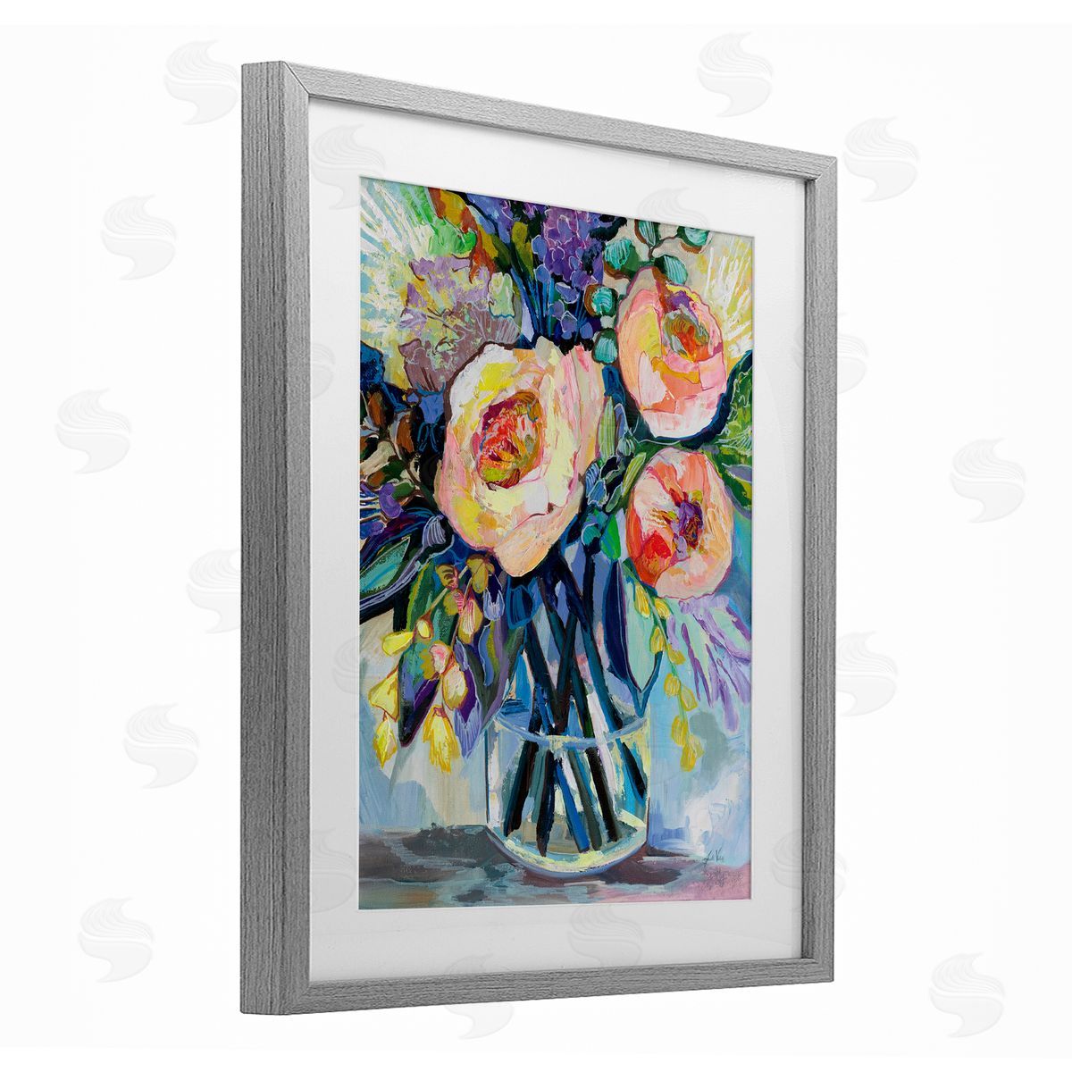 Jeanette Vertentes Enraptured Blossoms Bouquet Canvas Wall Art Print