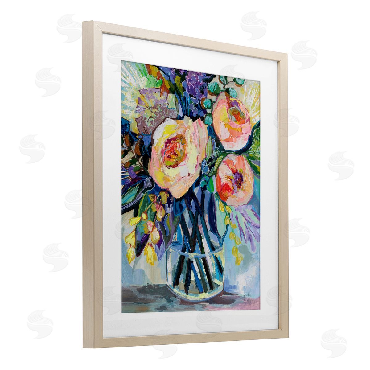 Jeanette Vertentes Enraptured Blossoms Bouquet Canvas Wall Art Print