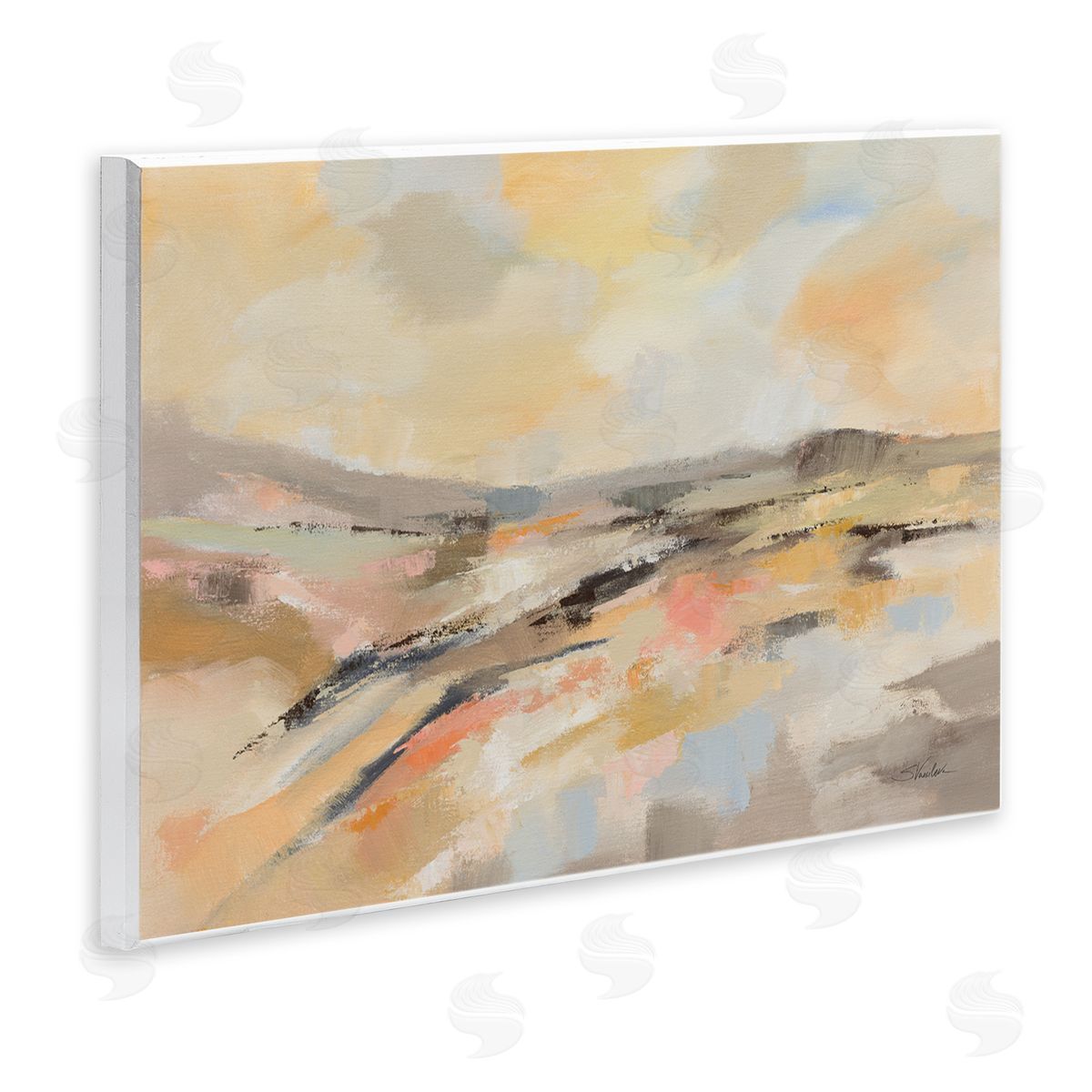 Silvia Vassileva Sunlit Riverside Warm Tones Canvas Wall Art Print