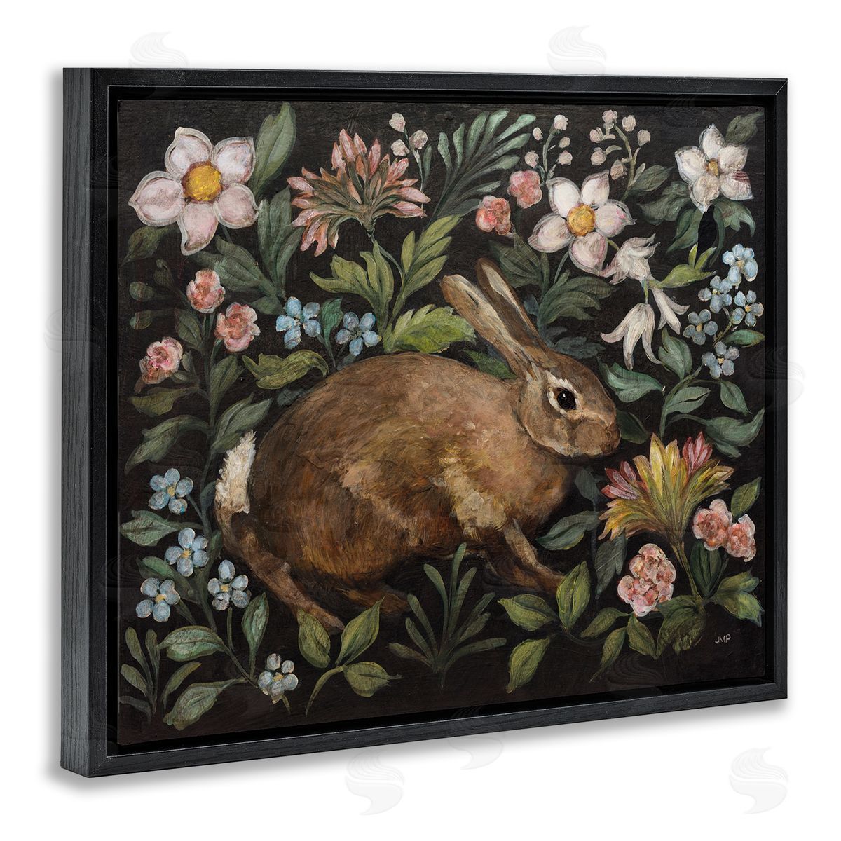 Julia Purinton Flora And Fauna Rabbit Canvas Wall Art Print