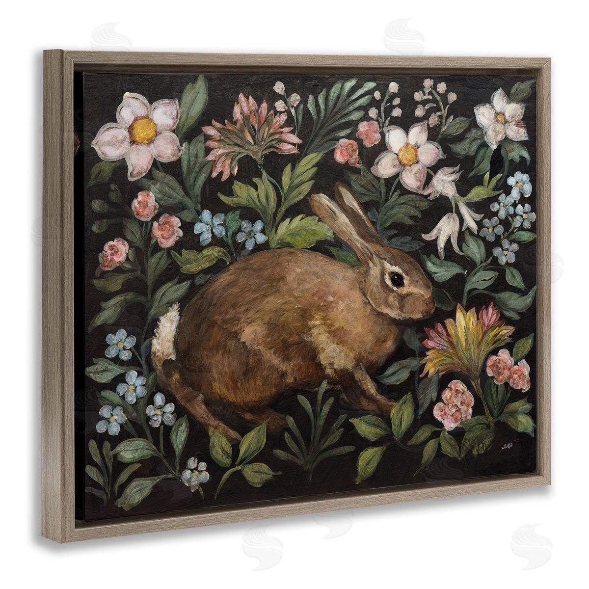 Julia Purinton Flora And Fauna Rabbit Canvas Wall Art Print