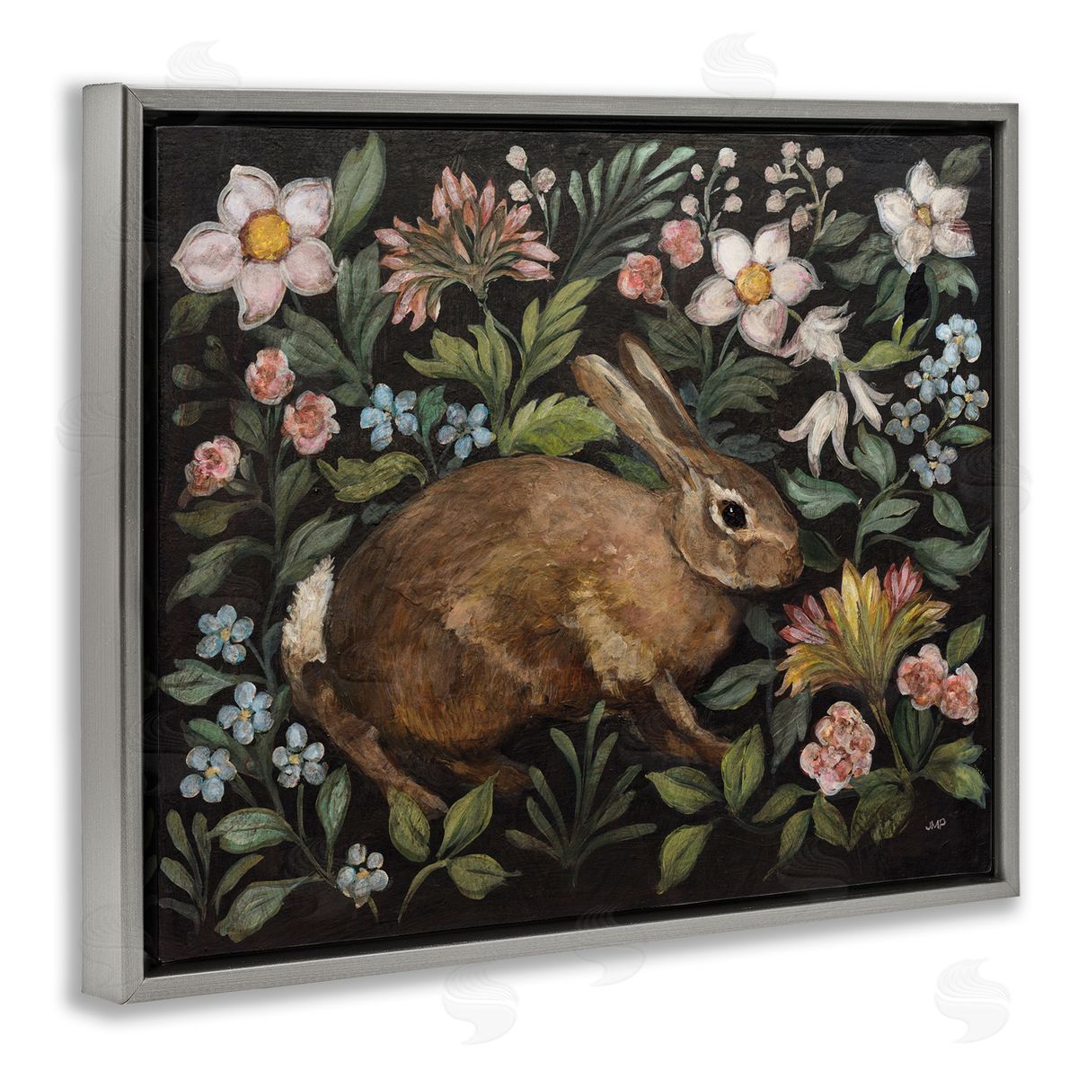 Julia Purinton Flora And Fauna Rabbit Canvas Wall Art Print