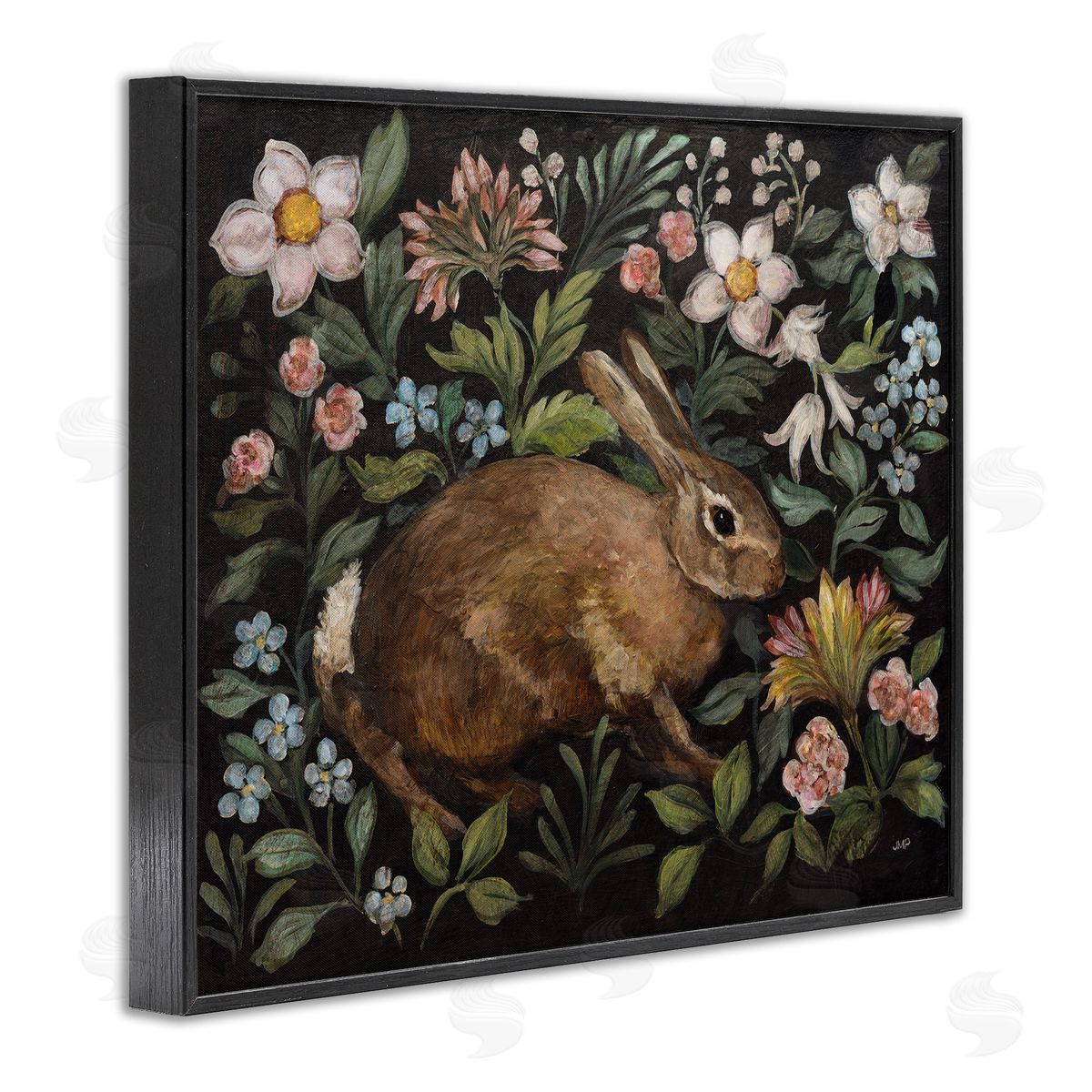 Julia Purinton Flora And Fauna Rabbit Canvas Wall Art Print