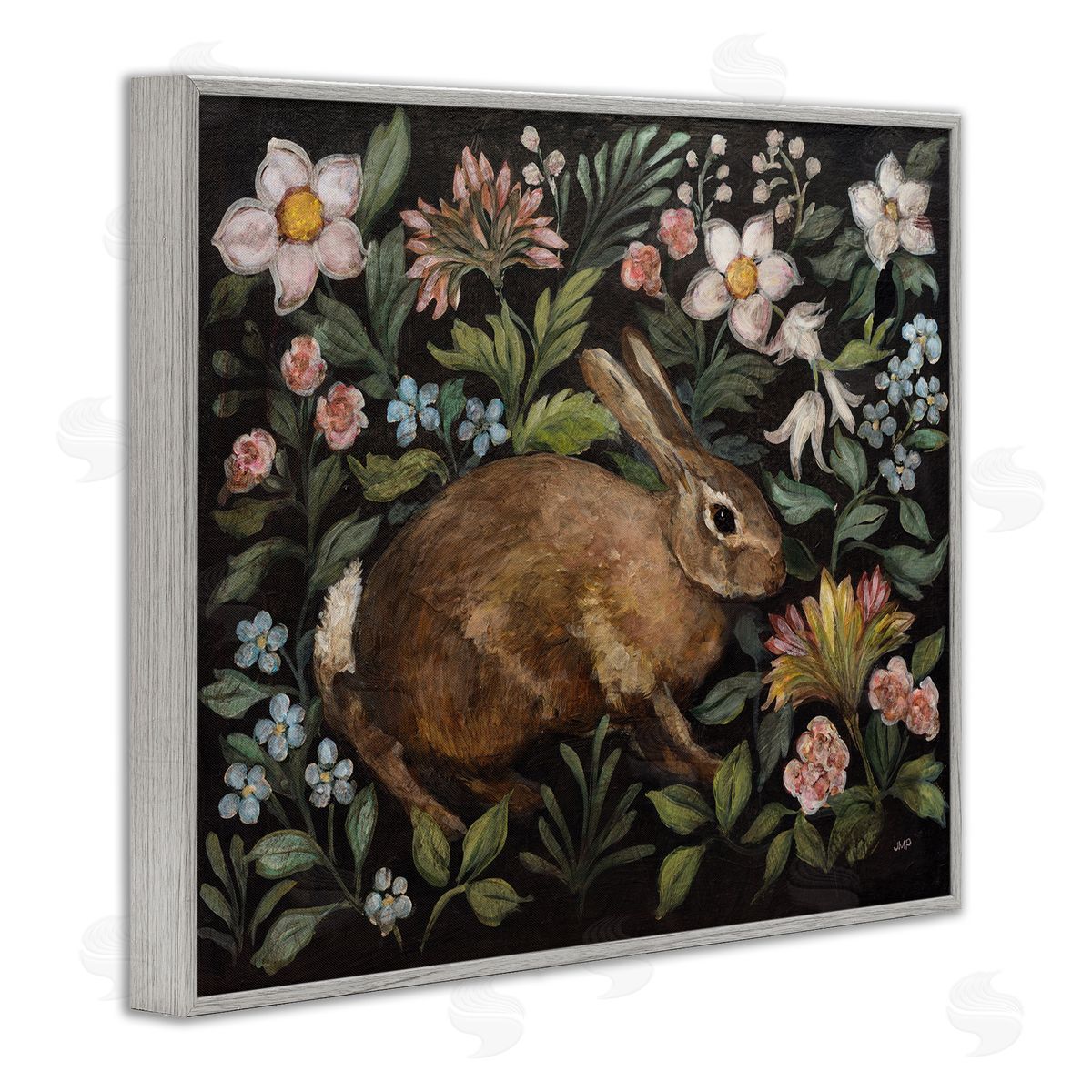 Julia Purinton Flora And Fauna Rabbit Canvas Wall Art Print