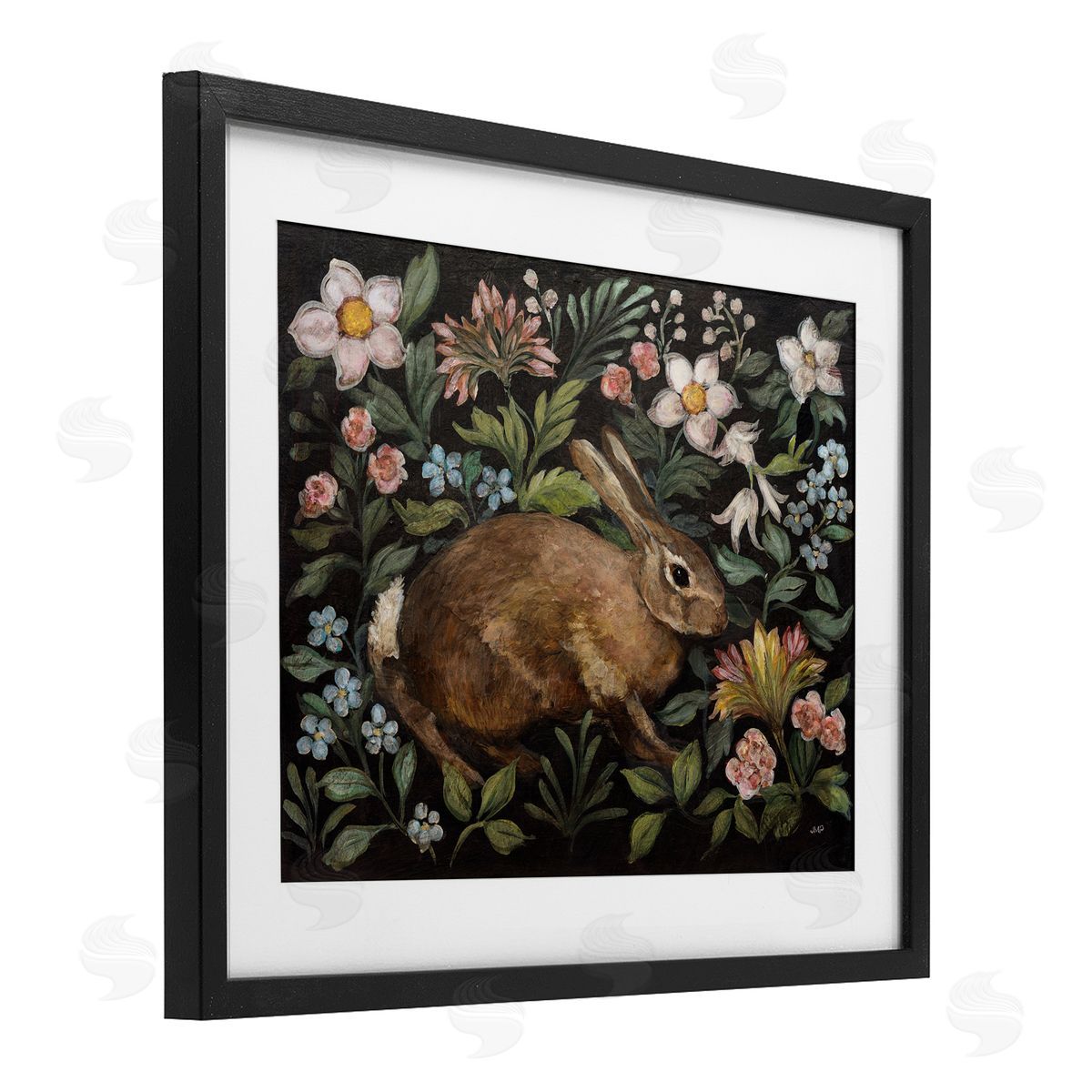 Julia Purinton Flora And Fauna Rabbit Canvas Wall Art Print