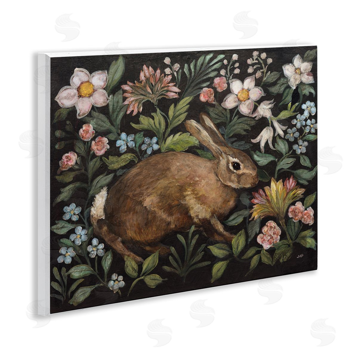 Julia Purinton Flora And Fauna Rabbit Canvas Wall Art Print