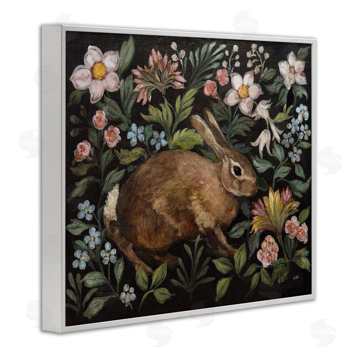Julia Purinton Flora And Fauna Rabbit Canvas Wall Art Print