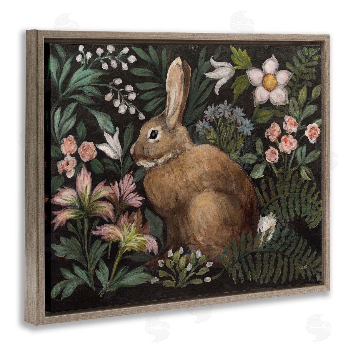 Julia Purinton Flora And Fauna Bunny Canvas Wall Art Print