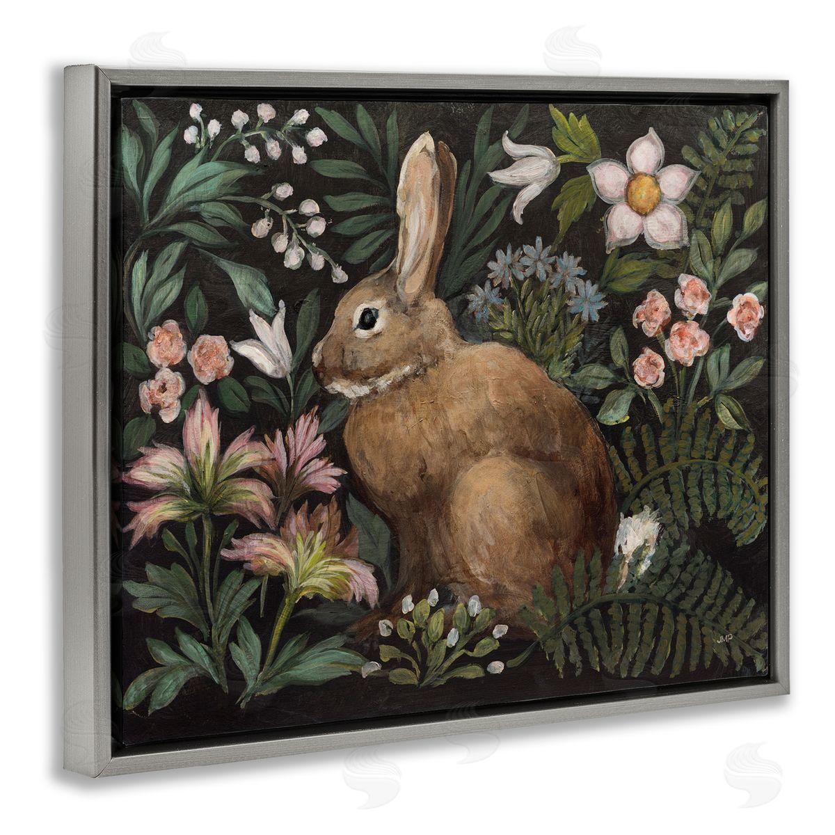 Julia Purinton Flora And Fauna Bunny Canvas Wall Art Print