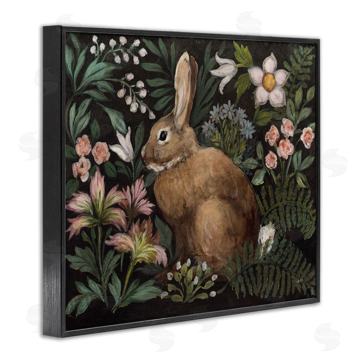 Julia Purinton Flora And Fauna Bunny Canvas Wall Art Print